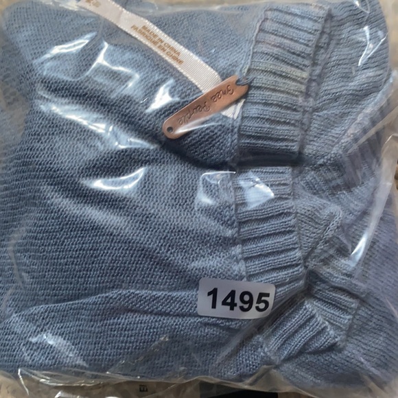 FREE PEOPLE STRETCH SLATE BOHO CROP TOP SWEATER M - Picture 10 of 10